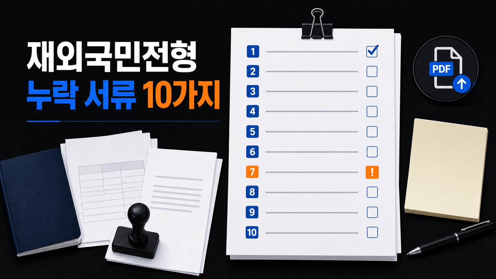 재외국민 특별전형 지원자가 누락하기 쉬운 제출서류 10가지